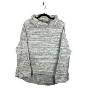 Saturday Sunday Anthropologie Space Dye Grey Cowl Neck Pull Over Sweater Size L
